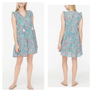 J. Crew Ruffle-sleeve tiered‎ beach dress